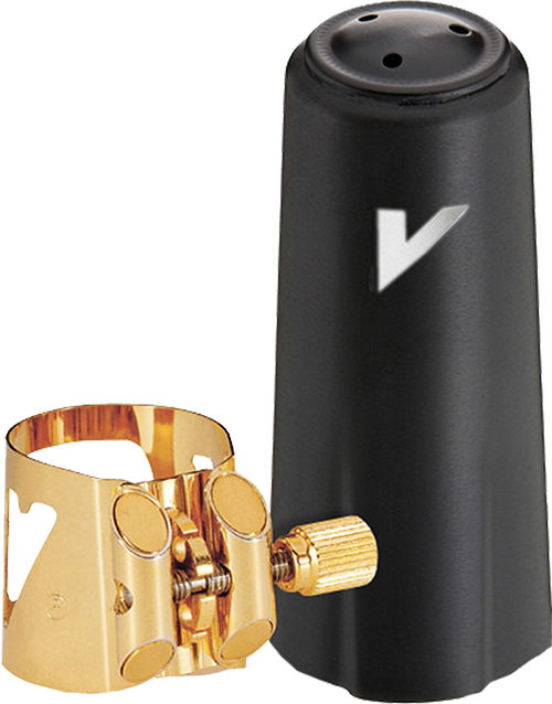 Vandoren Optimum LC09P Ligature Goudgelakt + Plst Cap Baritonsax