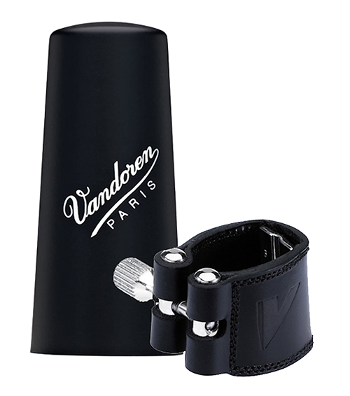 Vandoren Leather LC22P Ligature + Plastic Cap voor Eb Klarinet