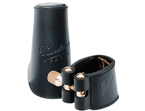Vandoren Leather LC26L Ligature + Lederen Cap voor Sopraansax