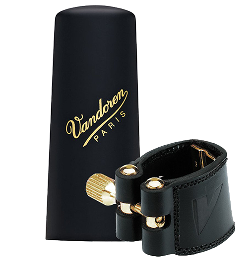 Vandoren Leather LC26P Ligature + Plastic Cap voor Sopraansax