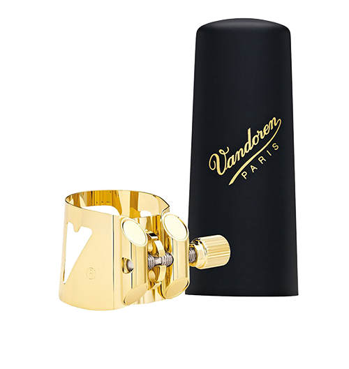 Vandoren Optimum LC06P Ligature Gold Finish+Plst Cap Sopraansax