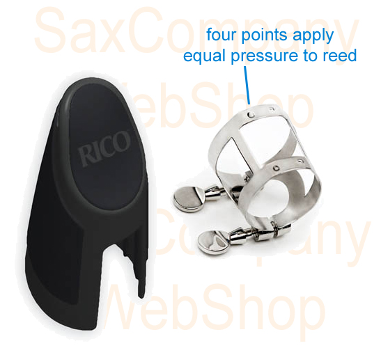 Rico Ligature Vernikkeld met dop voor sopraansaxofoon