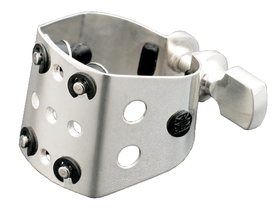 Saxxas TS HR Silver Plated Rietbinder voor Ebonieten Tenor  Mondstuk