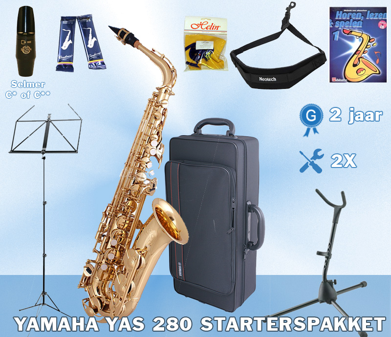 Yamaha YAS 280 Altsax Starterspakket SELMER C*